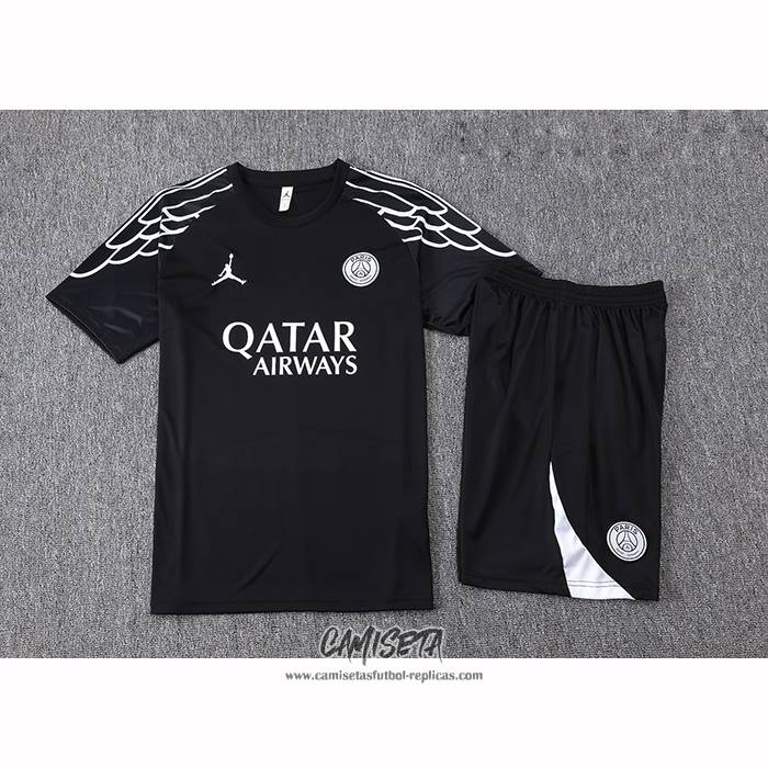 Chandal del Paris Saint-Germain 2025-2026 Manga Corta Negro - Pantalon Corto